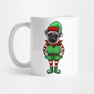 Pug Christmas Elf Mug